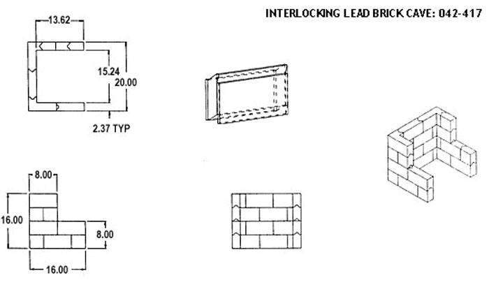 Interlocking Lead Brick Cave: 042-417