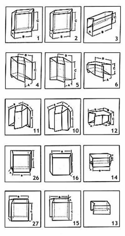 Interlocking Lead Bricks Diagram of types