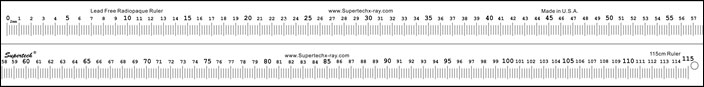 Supertech 115cm Extremity Acrylic Radiopaque Ruler Part 1
