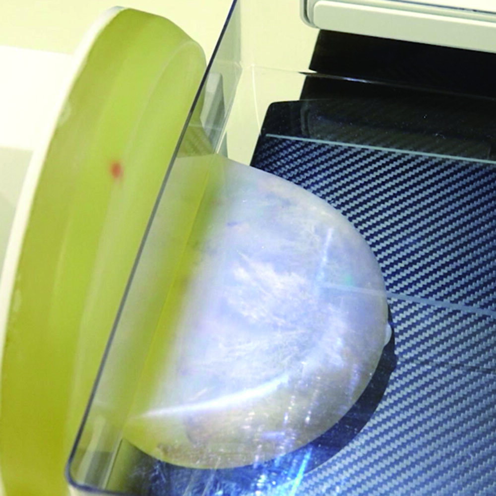 PH-83 phantom positioned for mammography compression