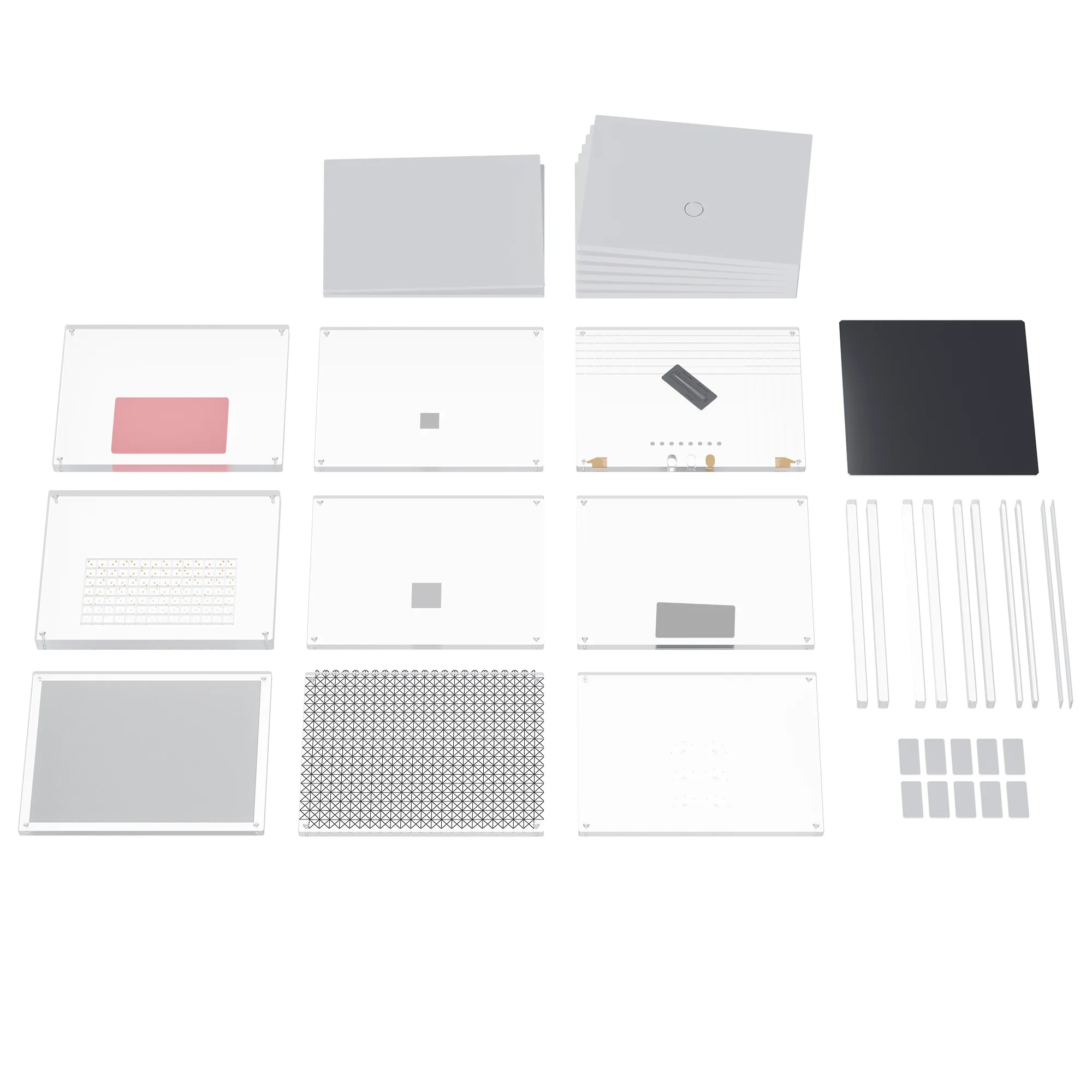 An advanced set of phantoms and tools for mammography imaging devices quality tests.