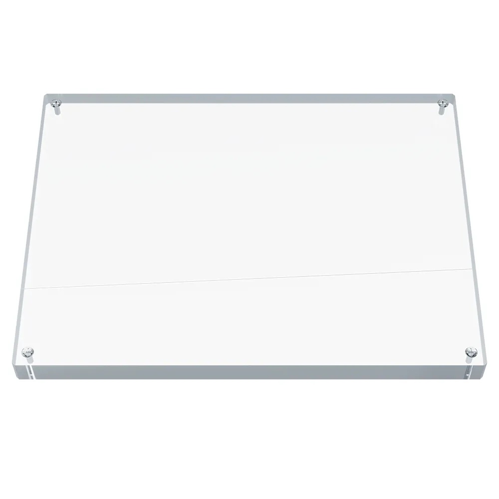 Rectangular transparent plate with a tungsten wire inside.