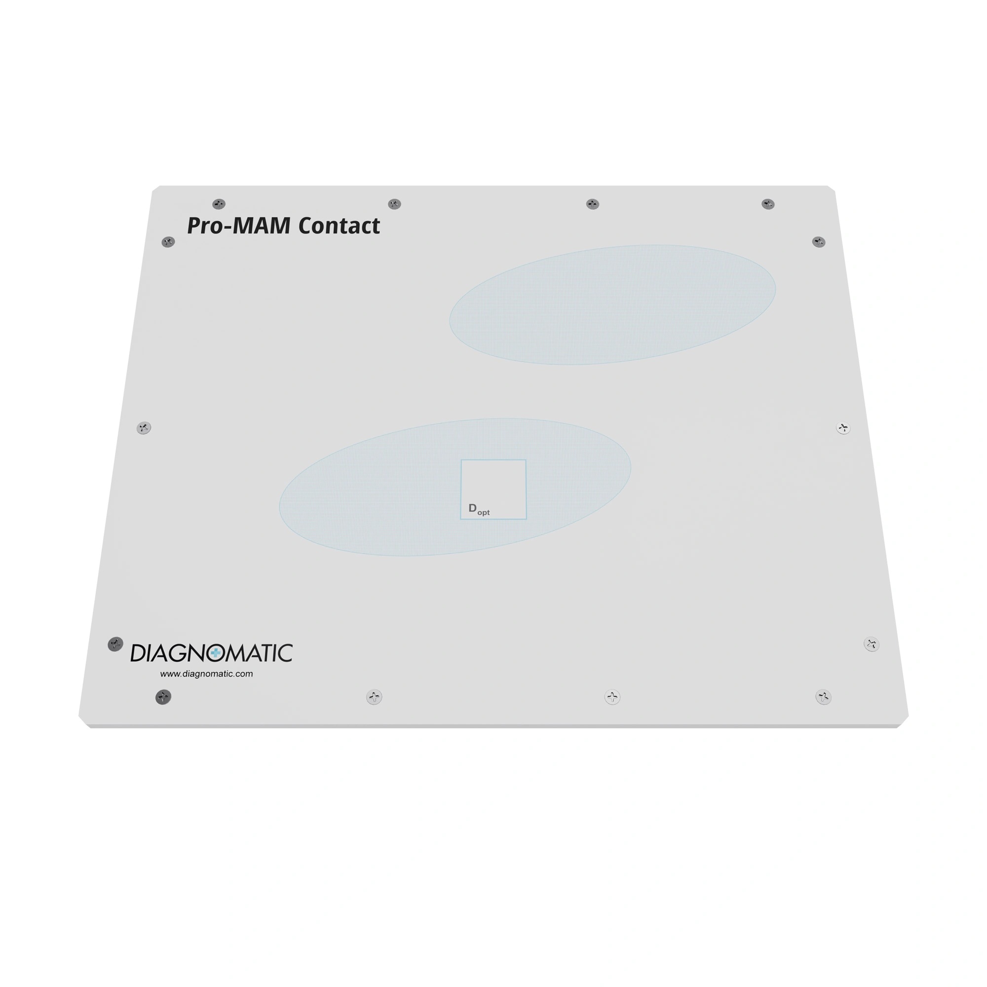 Rectangular flat object made of white plastic.
