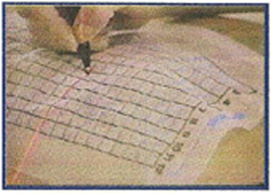 FastFind Grid EG6500 Mark through the area with a felt tip pen where the laser light crosses the line
