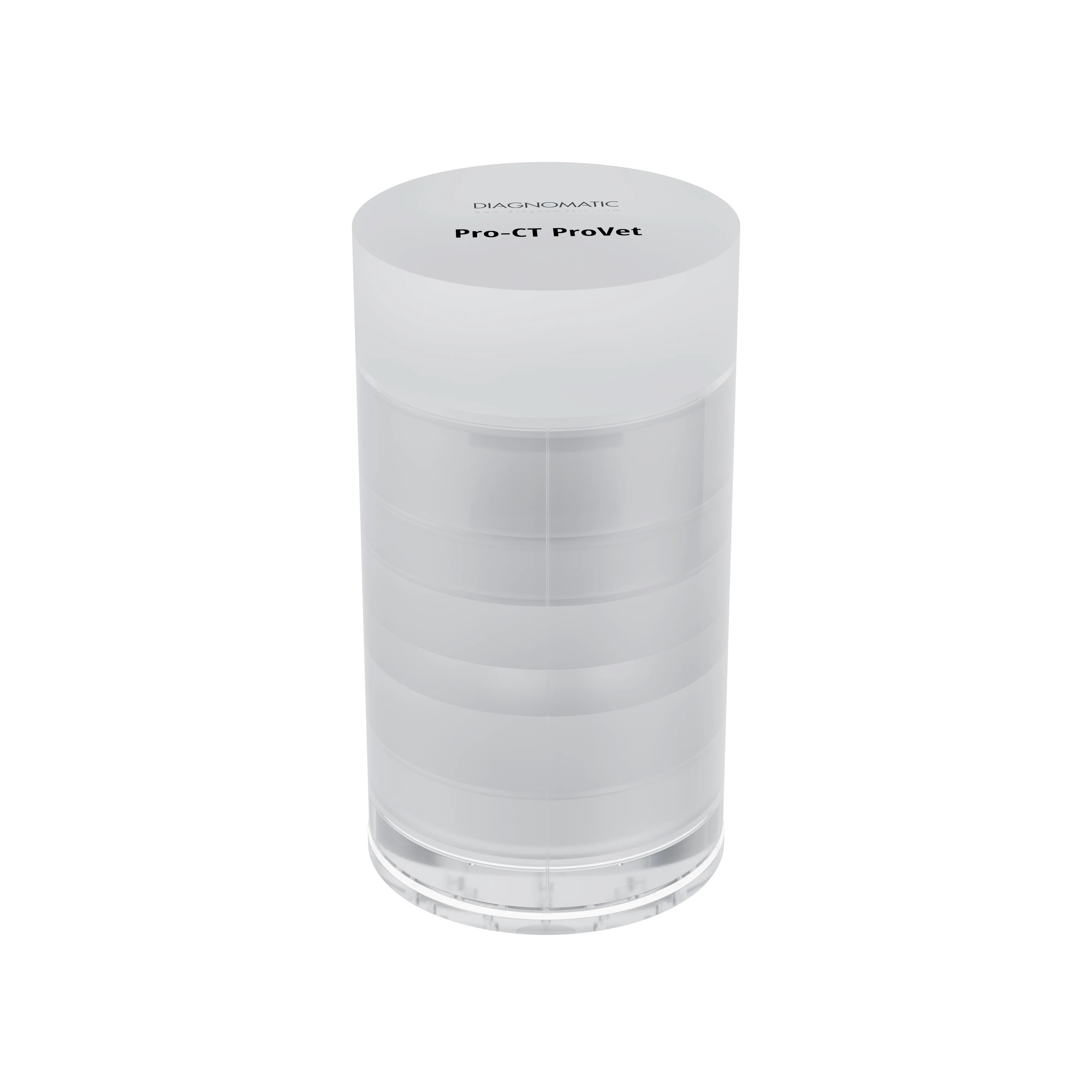 Pro-CT ProVet, a compact cylindrical CT phantom for small-animal imaging.