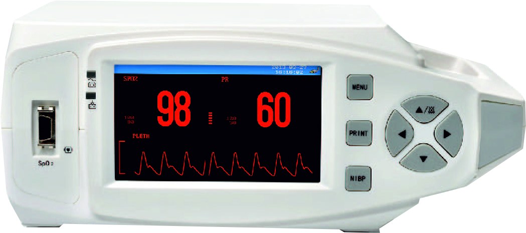 iVita O2 Plus vital-sign monitor; the illustrated configuration includes NIBP