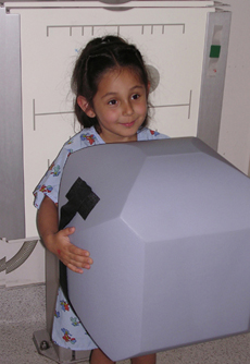 Browning Ball for children's chest x-rays