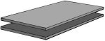 Set of 2 thin Mattress .25" X 18.00" X 24.00" #154