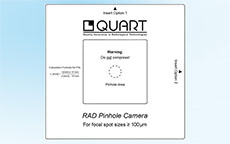 QUART RAD Focal Spot Test Tool - Pinhole Camera for Radiography/Fluoroscopy