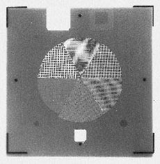 Light field collimated to alignment markers on the test tool. This image shows excellent correspondence between the x-ray field and the light field.