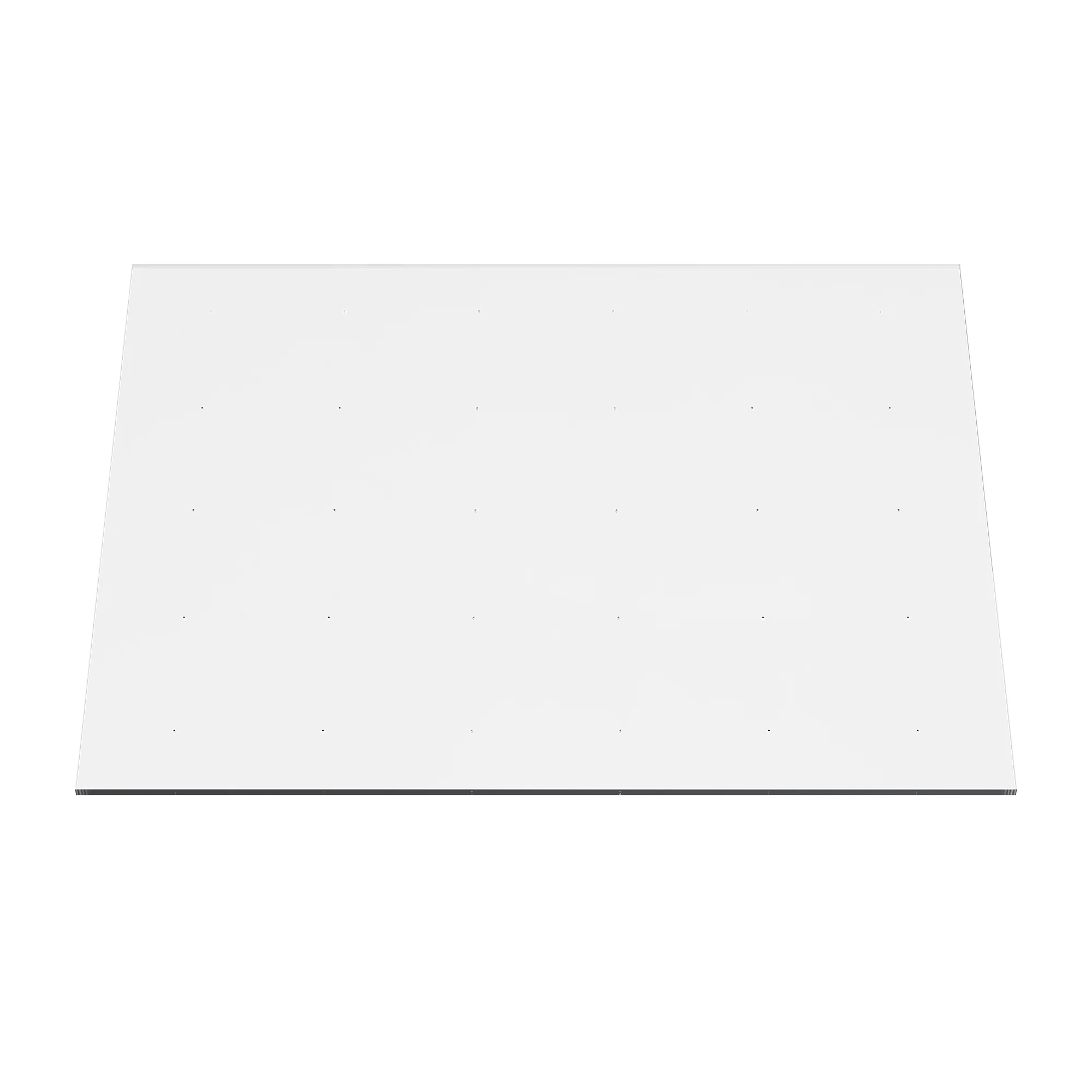 A thin transparent rectangular plate with 5 rows of 6 small holes.