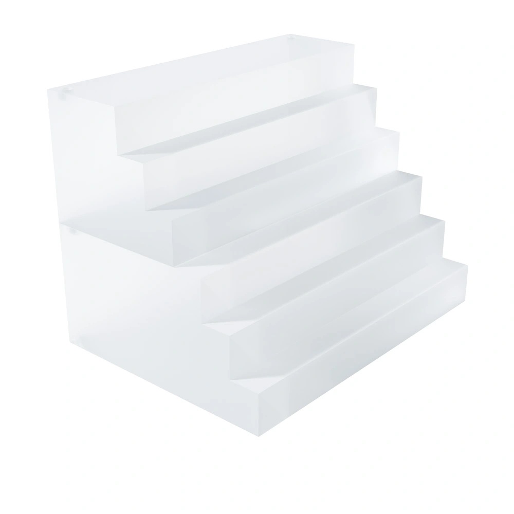 A 6-step wedge made of sanded transparent plastic.