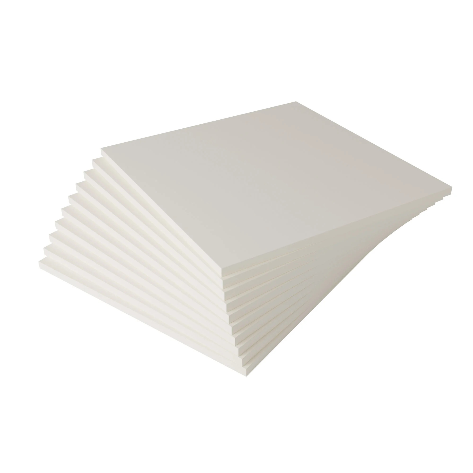 A pile of 10 square plates.