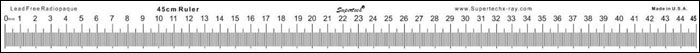 Supertech 45cm Extremity Acrylic Radiopaque Ruler