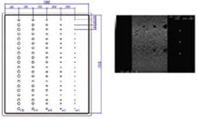 CYST Ultrasound Phantom Kyoto Kagaku N-255 ultrasound image and chart