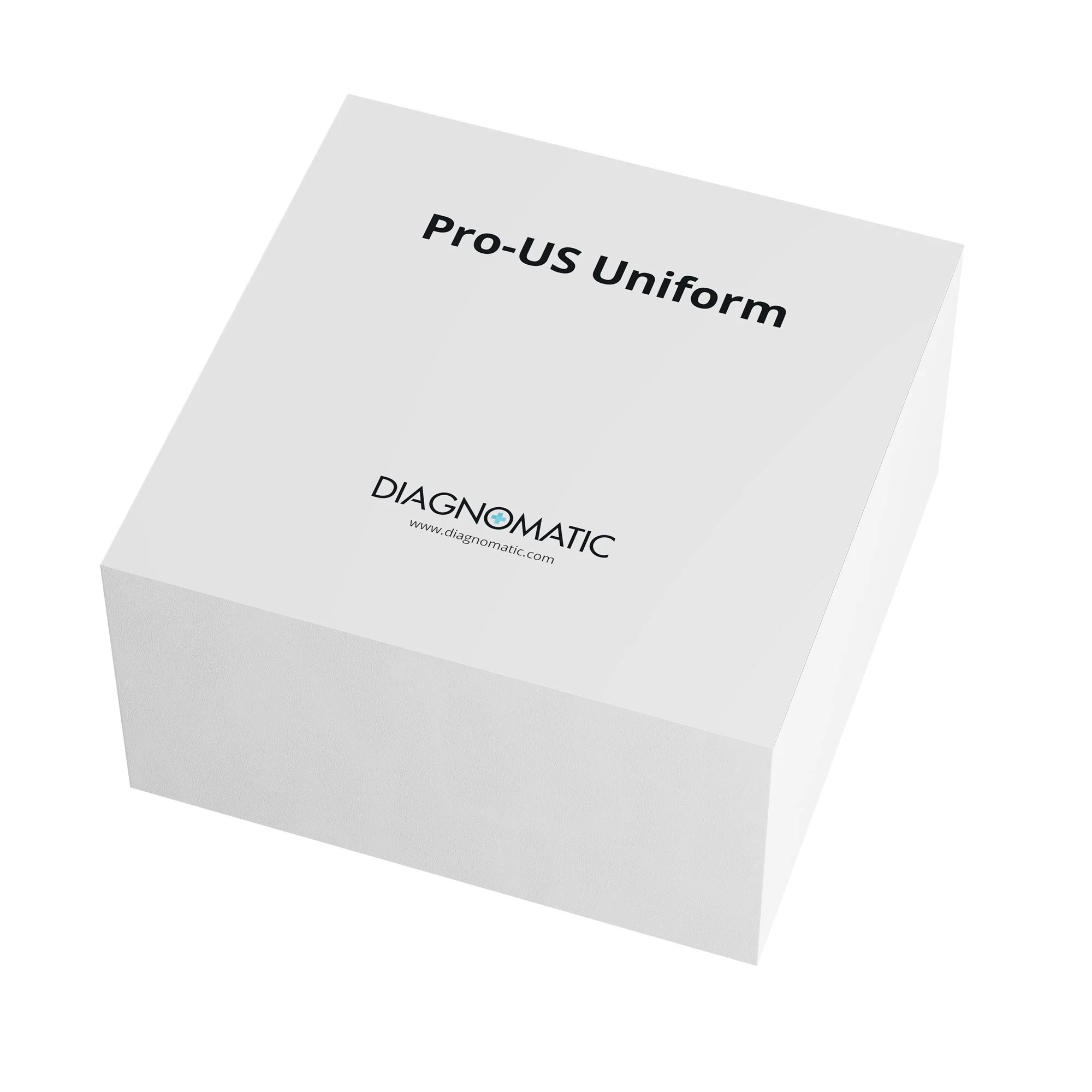 A rectangular, blocky white object with a print on its upper surface.